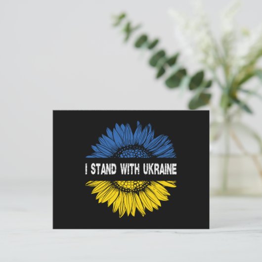 I Stand With Oekraïne Briefkaart (Staand voorkant)