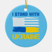I Stand With Oekraïne Keramisch Ornament (Voorkant)