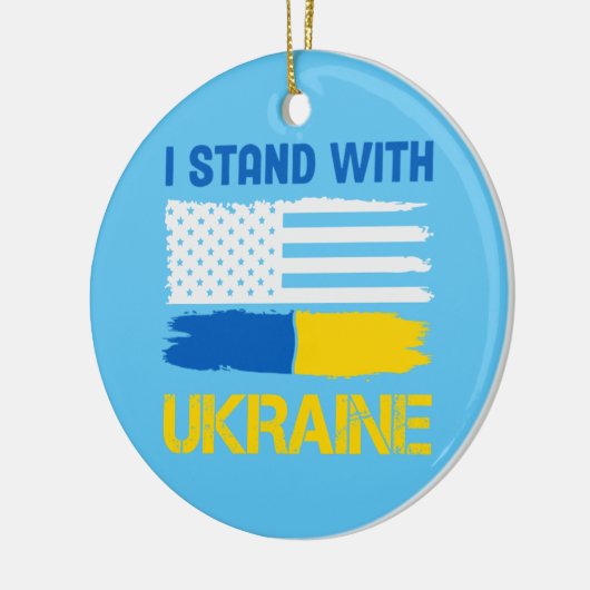 I Stand With Oekraïne Keramisch Ornament (Links)