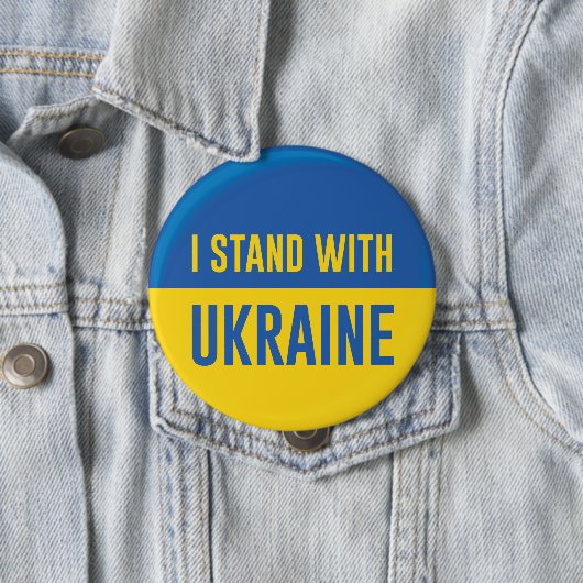 I Stand With Oekraïne Ronde Button 4,0 Cm (In situ)