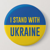 I Stand With Oekraïne Ronde Button 4,0 Cm (Voorkant)