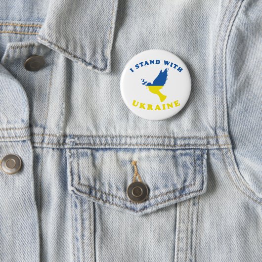 I Stand With Oekraïne Ronde Button 5,7 Cm (In situ)