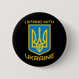 I Stand With Oekraïne Ronde Button 5,7 Cm