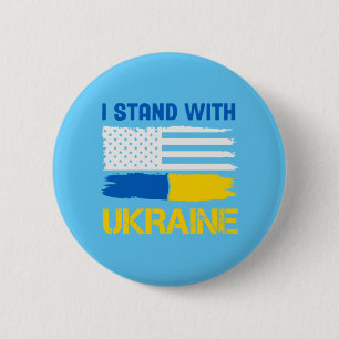 I Stand With Oekraïne Ronde Button 5,7 Cm