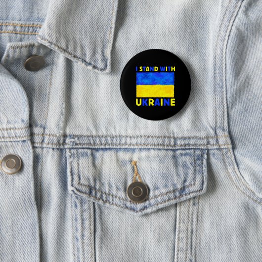 I Stand With Oekraïne Ronde Button 5,7 Cm (In situ)