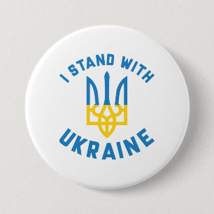 I Stand With Oekraïne Ronde Button 7,6 Cm
