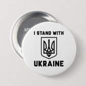 I Stand With Oekraïne Ronde Button 7,6 Cm (Voorkant /achterkant)