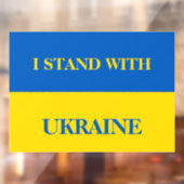 I stand with Ukraine. Ukrainian flag. Raamsticker (Vel 2)