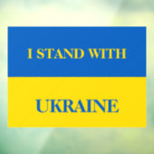 I stand with Ukraine. Ukrainian flag. Raamsticker (Vel 3)