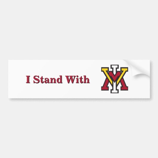 I Stand With VMI  Bumpersticker (Voorkant)