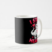 I Steal 67 Hearts Funny 67 Valentine Dinosaur Men  Koffiemok (Voorkant rechts)