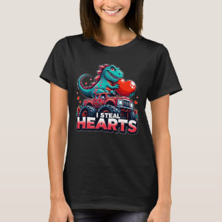 I Steal Hearts Dinosaur Valentijn 2024 T-shirt