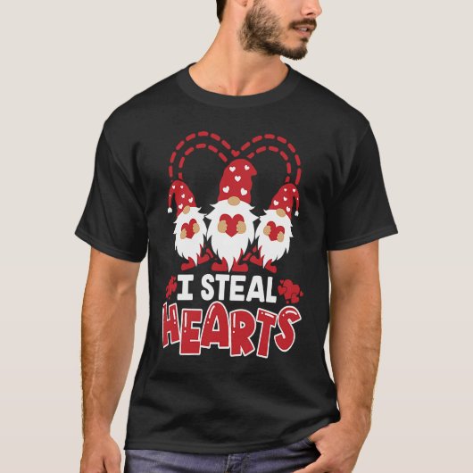i steal hearts gnomes Valentines Day T-shirt (Voorkant)