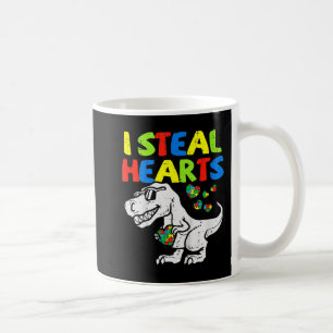 I Steal Hearts Trex Dinosaur Kinder Boys Autisme A Koffiemok