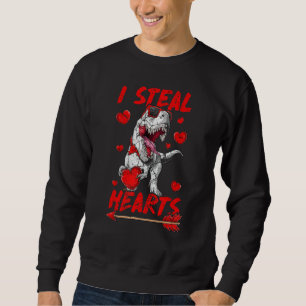 I Steal Hearts Valentijnsdag Dinosaur Trex Lover Trui