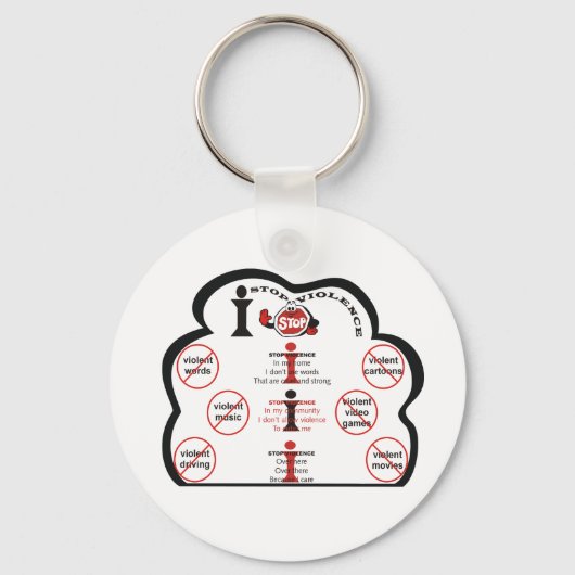 I Stop Violence Sleutelhanger Set (Voorkant)