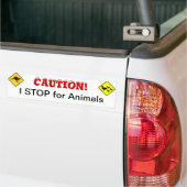 I STOP voor de Bumpersticker van dieren (Op Truck)