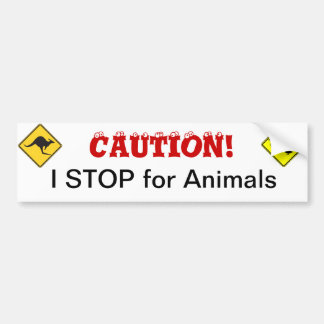 I STOP voor de Bumpersticker van dieren