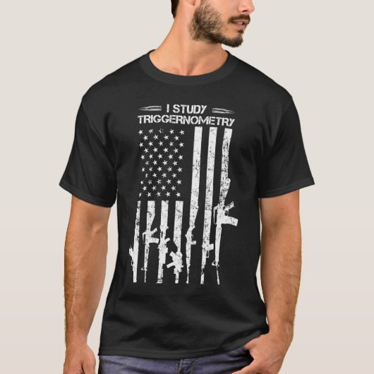 I Studie triggernometry Distress American Flag Pr T-shirt (Voorkant)