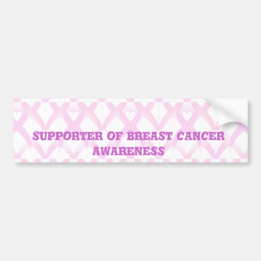 I Support, borstkankervoorlichting_ Bumpersticker (Voorkant)