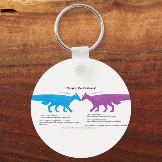 I Support Cera's Goal Keychain (Achterkant)