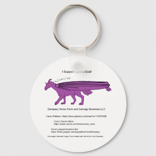 I Support Cera's Goal Keychain (Voorkant)