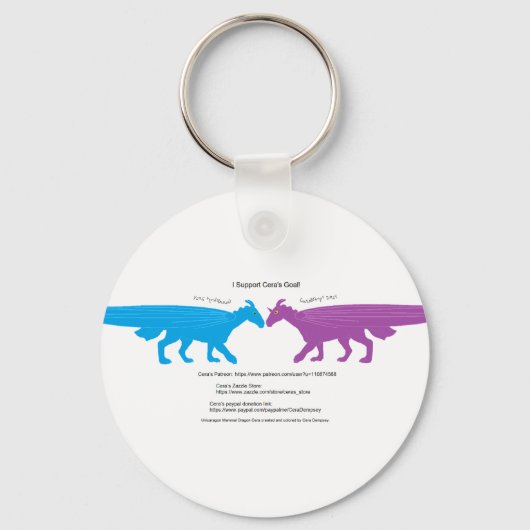 I Support Cera's Goal Keychain (Achterkant)