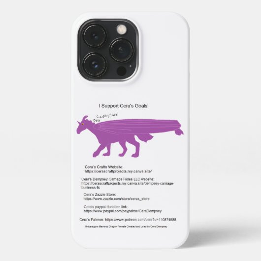 I Support Cera's Goals phone case iPhone Hoesje (Achterkant)