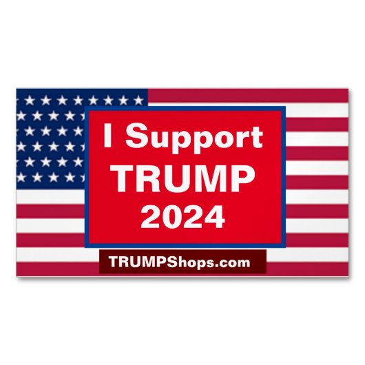 I Support TRUMP 2024 pack de 25 cartes magnétiques (devant)