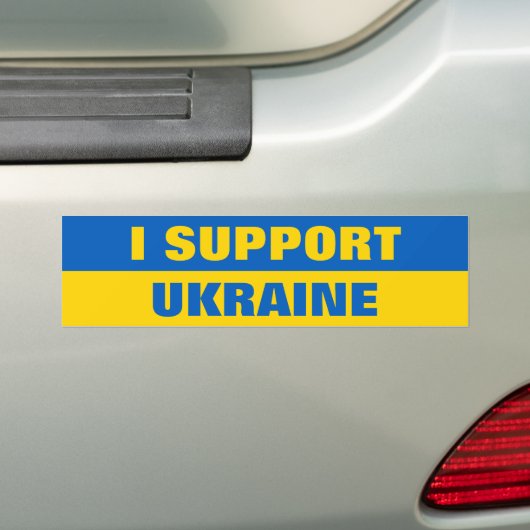 I SUPPORT UKRAINE BUMPER STICKER (En voiture)