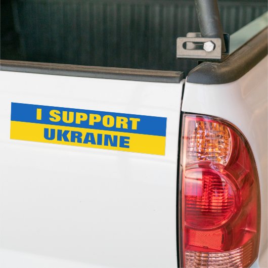 I SUPPORT UKRAINE BUMPER STICKER (Sur camion)