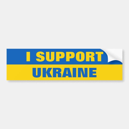 I SUPPORT UKRAINE BUMPER STICKER (Devant)