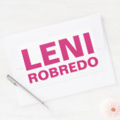 I Support Vice President LENI Robredo CUSTOMIZABLE Rechthoekige Sticker (Envelop)
