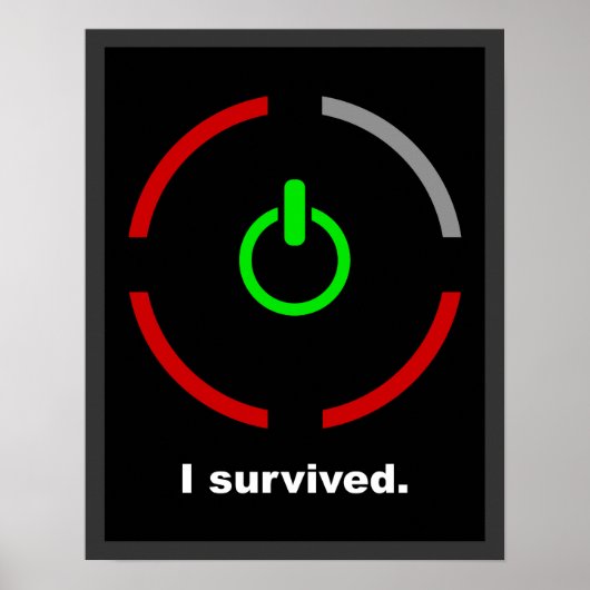 I Survived $17.95 Poster de mur d'art graphique (Devant)