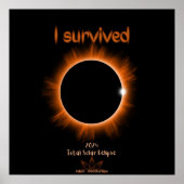 I Survived 2024 Solar Eclipse Poster (Devant)