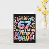 I Survived 67 Days Of Cafeteria Chaos Meme Lunch M Kaart (Gele Bloem)
