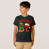 I Survived 67 Days Of School Christmas Candy Cane  T-shirt (Voorkant volledig)