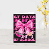 I Survived 67 Days Of School Cool Teacher Design  Kaart (Gele Bloem)