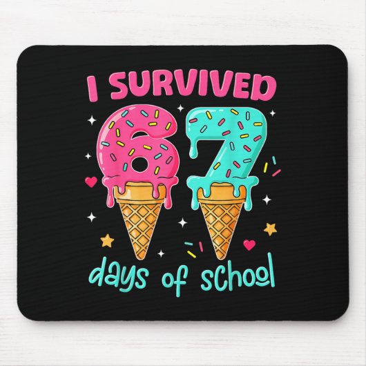 I Survived 67 Days Of School Funny 67 Teachers Stu Muismat (Voorkant)