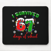 I Survived 67 Days Of School Funny Christmas Teach Muismat (Voorkant)