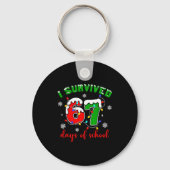 I Survived 67 Days Of School Funny Christmas Teach Sleutelhanger (Voorkant)