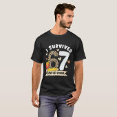 I Survived 67 Days Of School Funny Leopard Student T-shirt (Voorkant volledig)