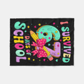 I Survived 67 Days Of School Funny Meme Teacher St Fleece Deken (Voorkant (Horizontaal))