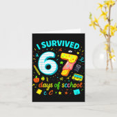 I Survived 67 Days Of School Funny Meme Teacher St Kaart (Gele Bloem)