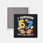 I Survived 67 Days Of School Funny Meme Teacher St Magneet (Voorkant / Achterkant)