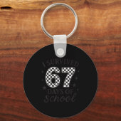 I Survived 67 Days Of School Funny Six Seven Teach Sleutelhanger (Voorkant)