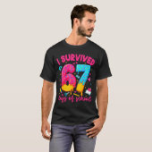 I Survived 67 Days Of School Funny Six Seven Teach T-shirt (Voorkant volledig)