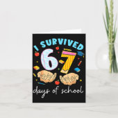 I Survived 67 Days Of School Funny Student Style Kaart (Voorkant)
