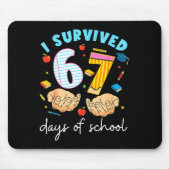 I Survived 67 Days Of School Funny Student Style Muismat (Voorkant)