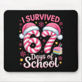 I Survived 67 Days Of School Funny Student Winter  Muismat (Voorkant)